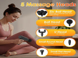 Massage Gun, Portable Percussion Muscle Massager with 6 Speed Levels, 5 Interchangeable Massage 78145924
