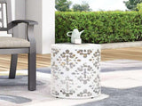 Outdoor Metal end Table -Large 73605.00WHI