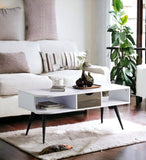 Halima White & Black Finish Coffee Table B2726P287756