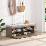 ZUN 49" Shoe Storage Bench Entryway Shoe Cabinet Storage Ottoman with Padded Seat Cushion and Double 38848910