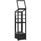 TOPMAX 62.4inch Height Wood Garden Greenhouse Balcony Portable Mini Cold Frame with Movable Storage 40574582