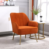 Modern Mid Century Chair velvet Sherpa Armchair for Living Room Bedroom Office Easy Assemble W136166602