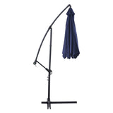 ZUN 10ft Cantilever Patio Umbrella, Offset Hanging Outdoor Table Umbrella with Tilt Crank, 6 Sturdy 54897285