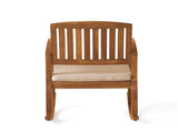 Acacia Wood Patio Outdoor Rocking Chair with cushions for Garden, Lawn, Backyard, Pool, 89125629