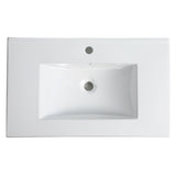 30 Inch Bathroom Ceramic Sink Basin, White W1550P168218
