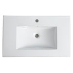 ZUN 30 Inch Bathroom Ceramic Sink Basin, White W1550P168218