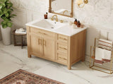 36" Bathroom Vanity with Sink Top, Bathroom Vanity Cabinet with Two Doors and Three Drawers, Solid N725P364205N