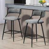 26'' Counter height bar stools PU cover kitchen island counter bar stool with black powder coating W2215P196281