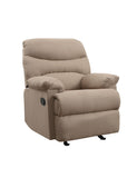 Light Brown Recliner with Pillow Top Armrest B062P215432
