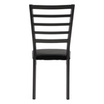 ZUN Black Finish Side Chairs Set of 4 Metal Frame Casual Dining Furniture B011P262350