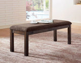 ZUN Classic Elegant Design Wooden 1pc Bench Only Dining Room Upholstered Seat Walnut Finish Bench B011P245909