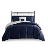 Full/Queen Plush to Sherpa Down Alternative Comforter Set B035100482