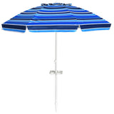 7.2 Feet Outdoor Beach Umbrella with Tilt Mechanism 34695435