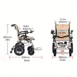 Folding Electric Wheelchair For Adults Elderly Mobility Aid Motorized Dual Motor 83216730