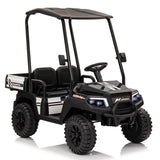 24V XL Kids Electric Ride on Truck w/RC - Spacious 20in Wide Seat, Removable Sunshade, Dual-Motor W1578P204023