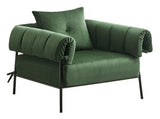 Upholstered Comfy Reading Chair, Modern Velvet Accent Chair,Large Lazy Arm Chair with Soft Cushion, T3593P362926