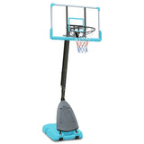 ZUN Use for Outdoor Height Adjustable 7.5 to 10ft Basketball Hoop 44 Inch Backboard Portable Basketball 35997796