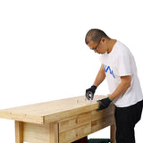 60in Workbench with 4 Drawers Wooden Workbench for Garage Workshop and Home W46594606