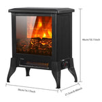 ZUN SF512-14A 14 inch 1400w Freestanding Fireplace Fake Wood / Single Color / Heating Wire / One Rocker 02706015