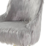 ZUN Grey and Gold Swivel Office Chair B062P185671