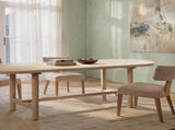 Milo 85" 8-Seat Oval Reclaimed Wood Dining Table, Light Natural Cerused Reclaimed Pine Wood B2719P485498