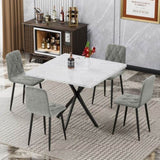 Dining Chairs Set of 4, Modern Kitchen Dining Room Chairs, Velvet Dining Chair Upholstered Cushion W578P191315