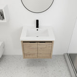 Bathroom Cabinet With Sink,Soft Close Doors,Float Mounting Design,24 Inch For Small W99969684