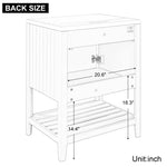 ZUN 24" Bathroom Vanity Base Only, Soild Wood Frame, Bathroom Storage Cabinet with Doors and Open Shelf, WF287735AAK