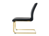 Modern Dining Chairs with Faux Leather Padded Seat Dining Living Room Chairs Upholstered Chair with W210127294