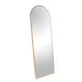 ZUN Gold 71x31.5 inch metal arch stand full length mirror W2203P156460