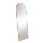 ZUN Gold 71x23.6 inch metal arch stand full length mirror W2203P156452