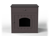 Wooden Pet House Cat Litter Box Enclosure with Drawer, Side Table, Indoor Pet Crate, Cat Home 42803098