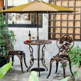 3 PCS Outdoor Bistro Set,Outdoor Patio Set, All-Weather Cast Aluminum Bistro Table Set for Backyard, 59012071