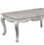 ZUN Melrose Traditional Style Coffee Table Made with wood in Silver Finish B009138496