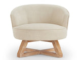 Swivel with cross-shaped wooden base,Lounge with solid wood legs, 360&degfreely Swivel W2186P166254