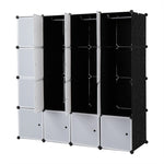 ZUN 16 Cube Organizer Stackable Plastic Cube Storage Shelves Design Multifunctional Modular Closet 12112810