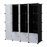 16 Cube Organizer Stackable Plastic Cube Storage Shelves Design Multifunctional Modular Closet 12112810