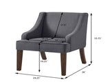 Mid Century Modern Accent,Upholstered Fabric Armchair with Solid Wood Legs,Lounge Reading W2186P481732
