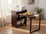 Bamboo Folding Desk, Desk for Small Space, Computer Desk with Hidden Storage, Mid Century W2641P365763
