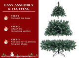 6FT Iron Leg White PVC 812 Branches Christmas Tree 46802039