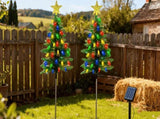 2Pack Solar Christmas Tree Lights 37.4in - 100 LED 4 Colors 8 Modes, IP44 Waterproof Outdoor Pathway 66699131