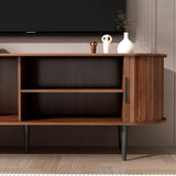 TV Stand, 55" Modern TV Console Table with Storage Compartment and Sliding Door, Gaming W2641P329198