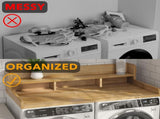 Washer Dryer Countertop with Non-slip Pads, Laundry Wood Shelf Topper with Edge, 54" Width x 27.5" W2641P309103