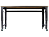 Workbench - 60" Wide Rolling Workbenches for Garage - Adjustable Height, Workshop Tool Bench, Metal W465P191442