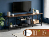 Industrial 3-Tier TV Stand for 65 Inch TV, Heavy Duty Metal Frame Entertainment Center with Anti-Tip 92761719
