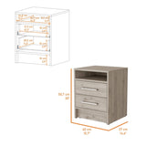 Philadelphia Nightstand, Two Drawers, Concealed Shelf B128P148785
