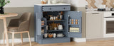 TOPMAX Modern Freestanding Kitchen Pantry,Buffet Food Storage, Coffee Bar N717P221574E
