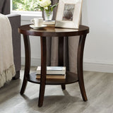 Perth Contemporary Oval Shelf End Table, Espresso T2574P164800