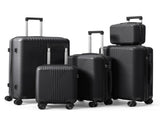 Non-TSA customs lock 5-in-1 PP trolley case, 12in, 16in, 20in, 24in, 28in, PP, black 33696925