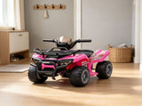 Pink 6V Battery Powered Kids Quad Motorized Four Wheeler Ride on Car with Songs for 18-36Months 32836471
